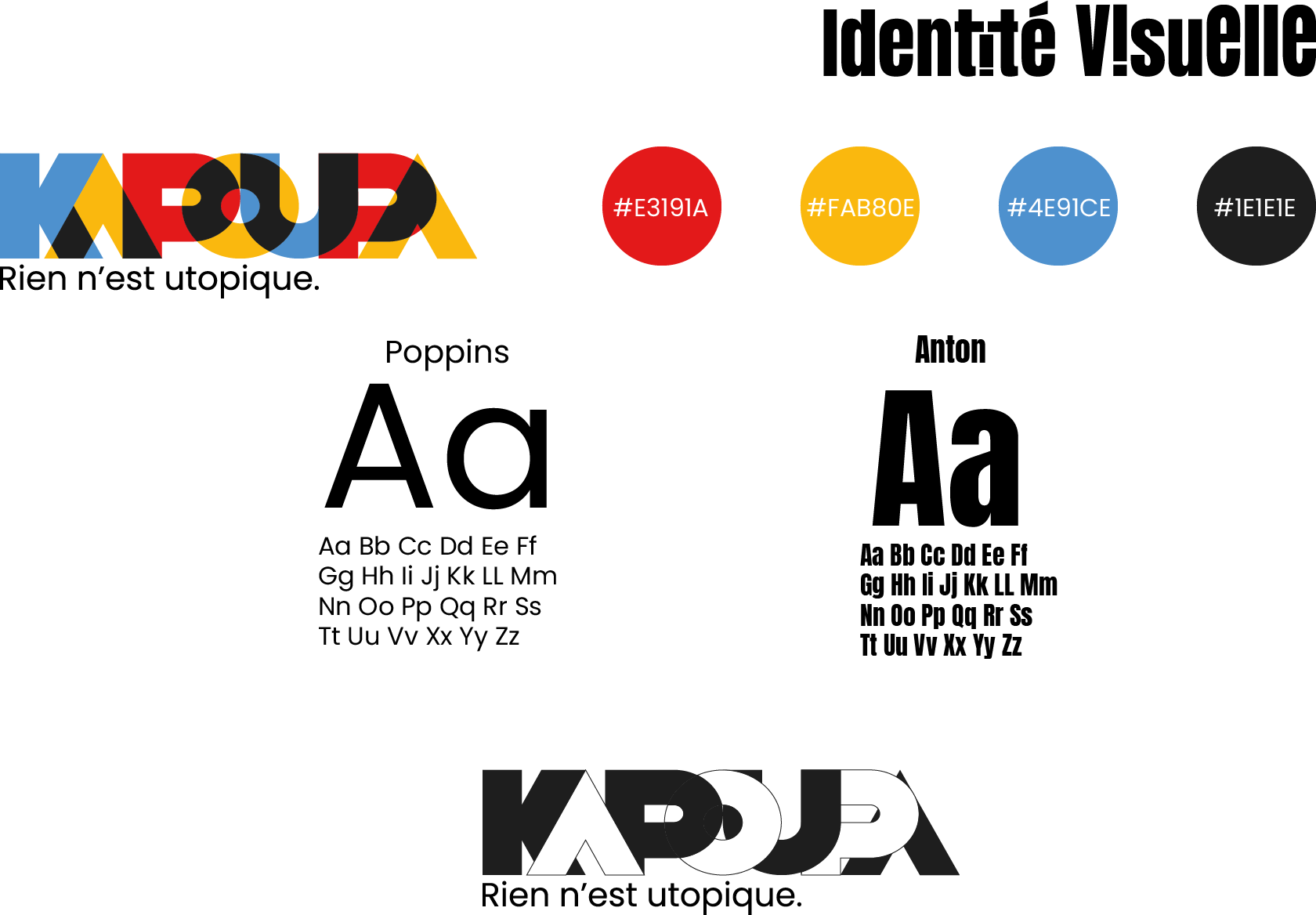 L'identité visuelle du studio Kapoupa.